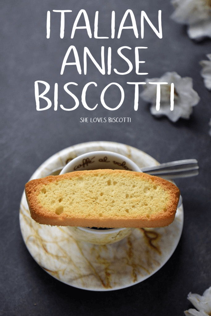 True Italian Biscotti Recipes
 A single Italian anise biscotti on an espresso cup in
