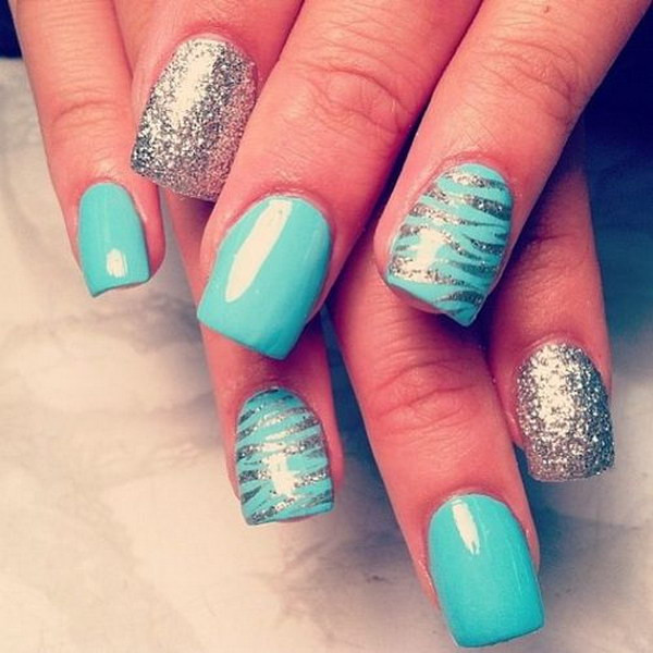 Turquoise Nail Designs
 100 Awesome Green Nail Art Designs