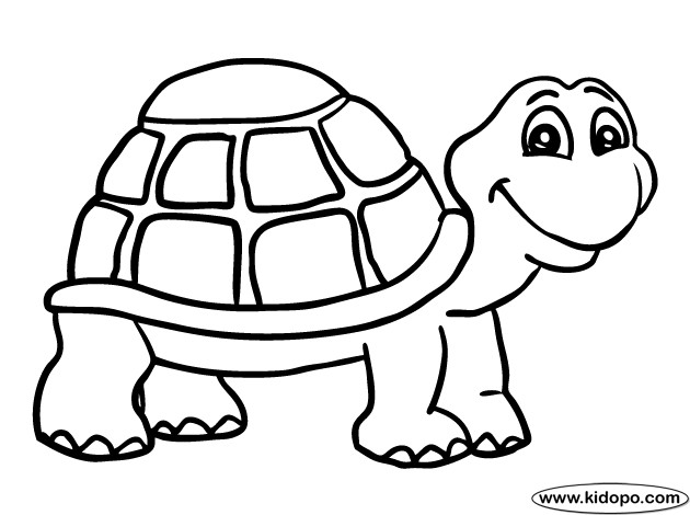 Turtle Coloring Pages For Kids
 Turtle 1 coloring page