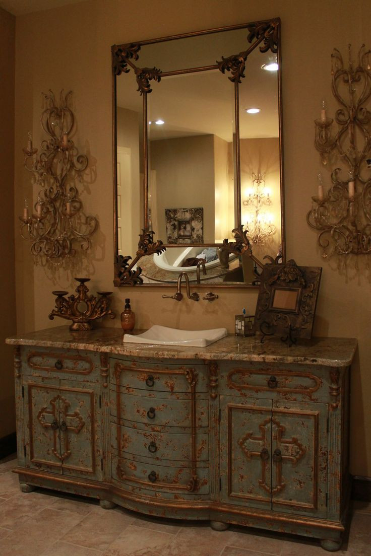 Tuscan Bathroom Vanity
 1000 images about Tuscan bath on Pinterest