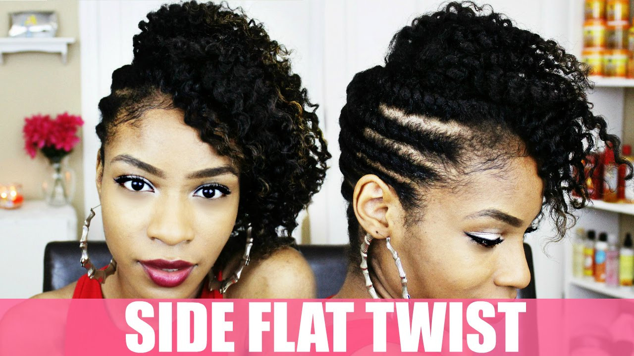 Twist Hairstyle For Natural Hair
 Side Flat Twist Hairstyle on Natural Hair