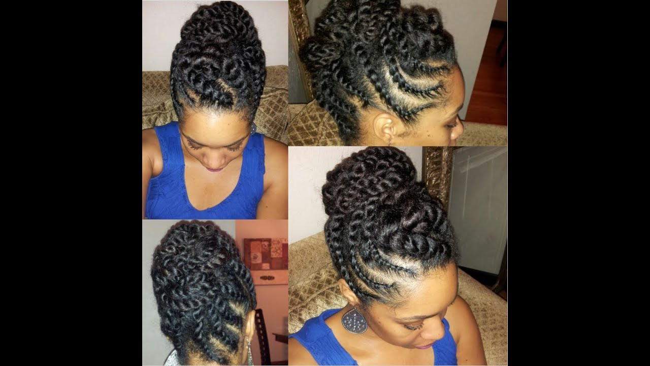 Twist Hairstyles On Natural Hair
 Natural Hair Flat twist Updo Protective Hairstyle