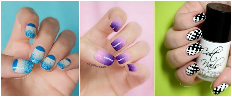 Two Colored Nail Designs
 Two Tone Nail Art Ideas That You ll Love to Try
