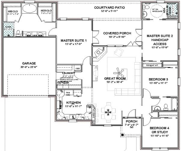Two Master Bedroom Floor Plans
 House Plans With 2 Master Bedrooms