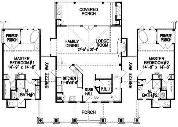 Two Master Bedroom Floor Plans
 Plan GE Dual Master Bedrooms