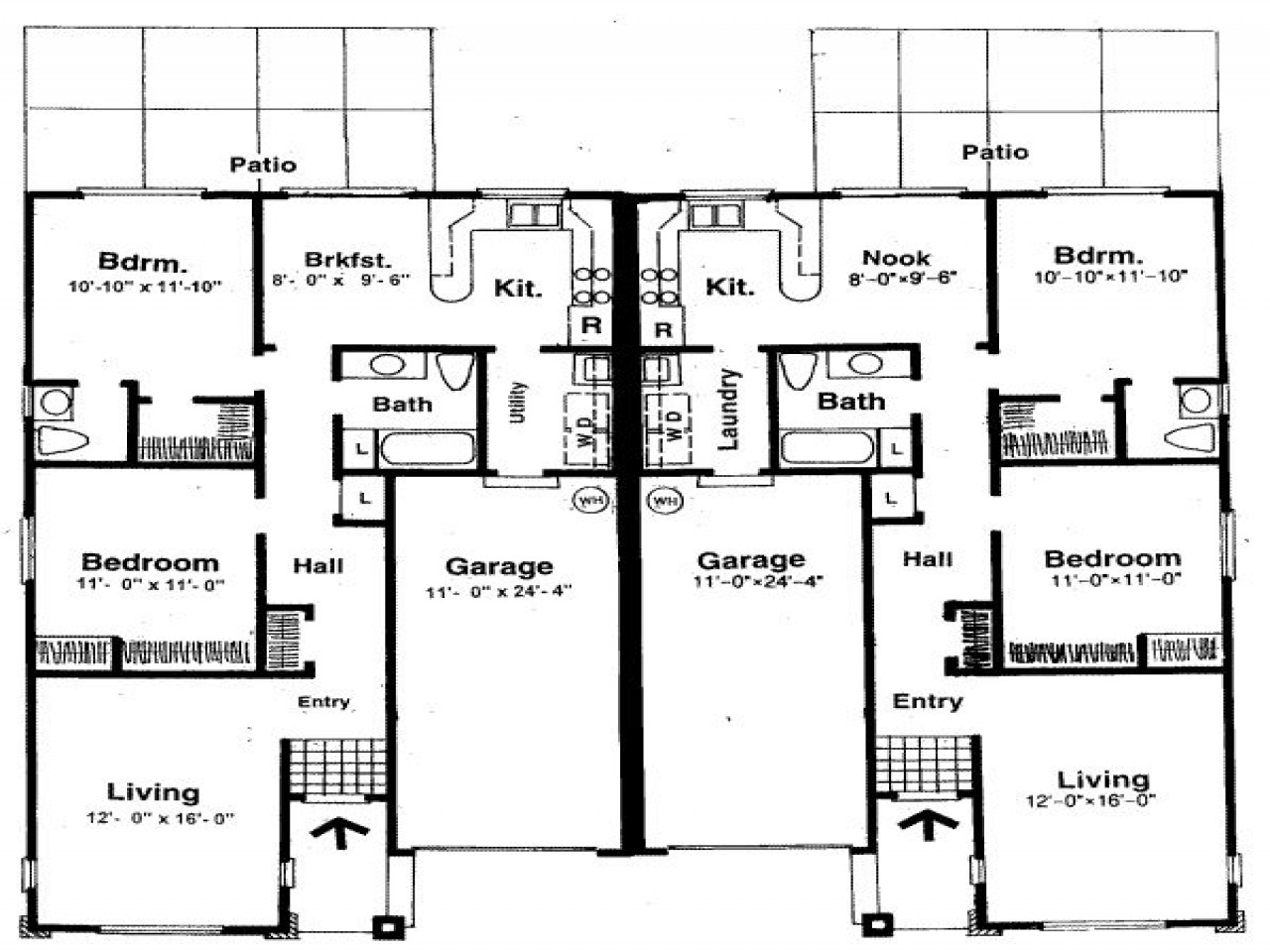 Two Master Bedroom Floor Plans
 Small Two Bedroom House Plans House Plans with Two Master
