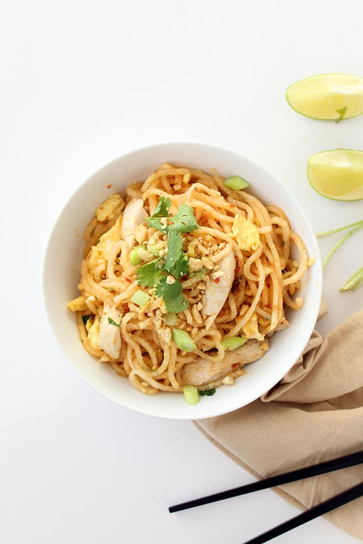 Types Of Thai Noodles
 Chicken Pad Thai with Daikon Noodles Inspiralized