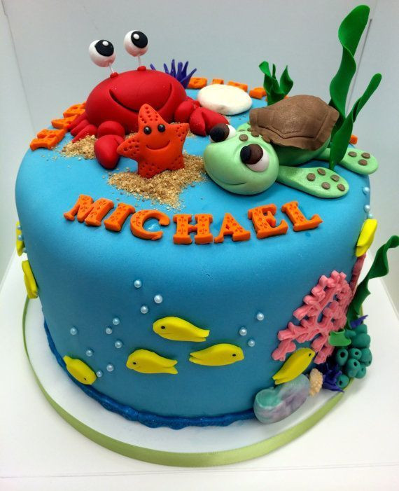 Under The Sea Birthday Cake
 "Under the Sea" themed 1st birthday cake