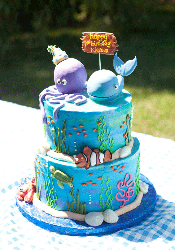 Under The Sea Birthday Cake
 Under the Sea party Kiernan is 1