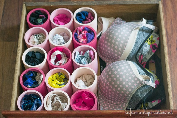 Underwear Organizer DIY
 Organize Your Un s with PVC Pipes… What
