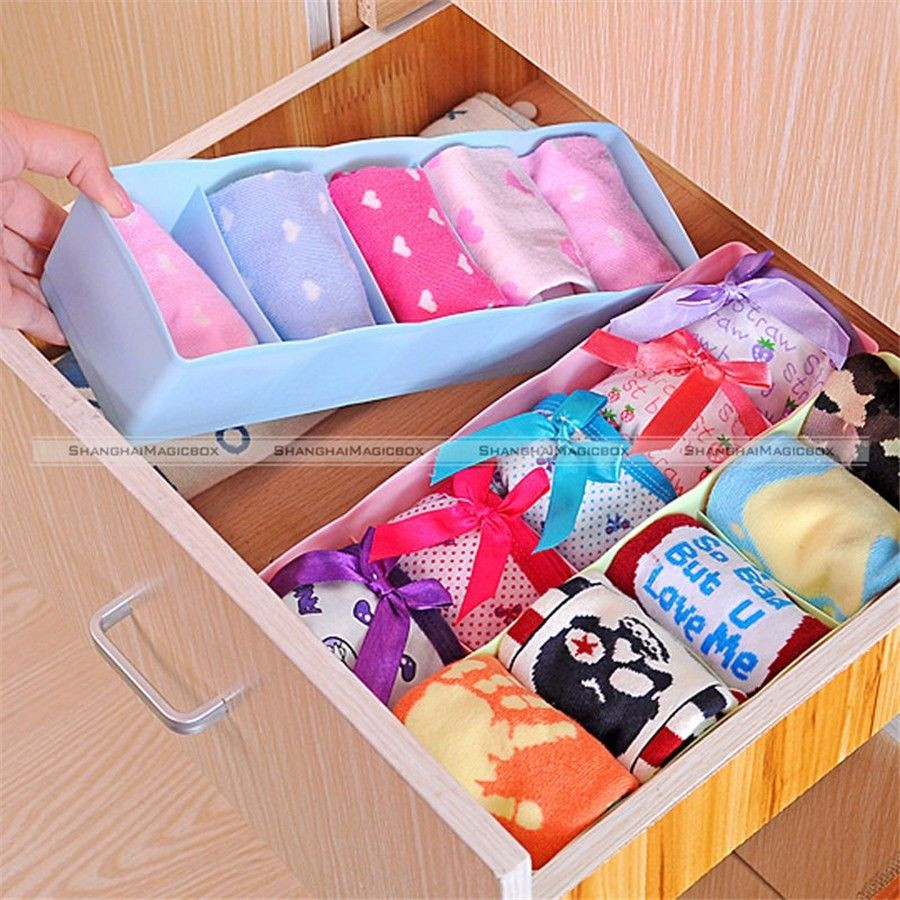 Underwear Organizer DIY
 Plastic Storage Box Underwear Cosmetic Organizer Desk