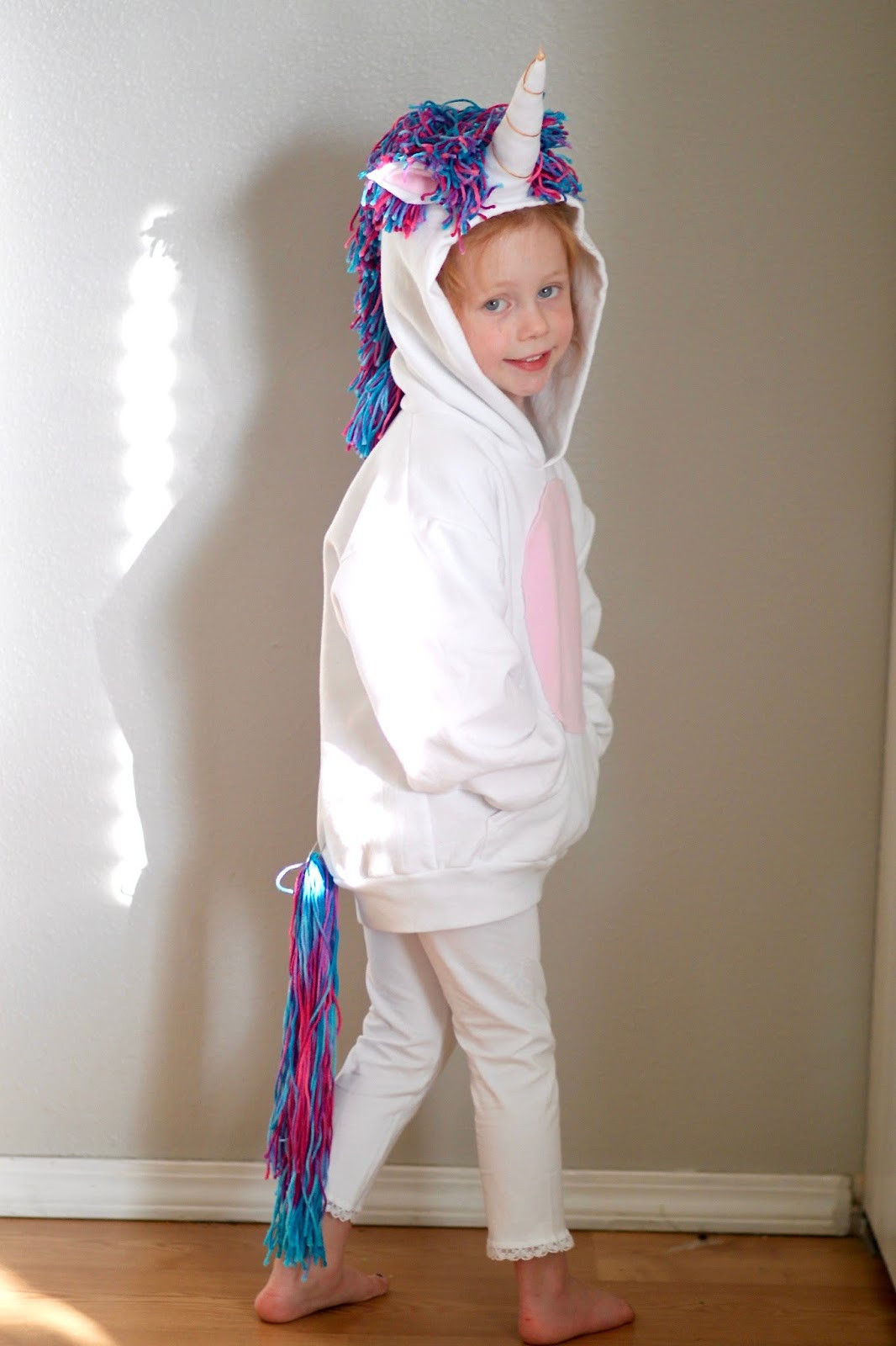 Unicorn DIY Costume
 watch out for the woestmans No Sew Unicorn Costume DIY