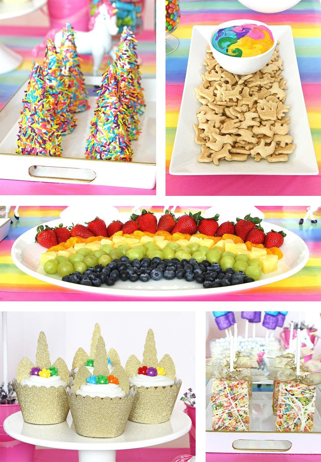 Unicorn Food Party Favor Ideas
 Unicorn and Rainbows Party Foods in 2019