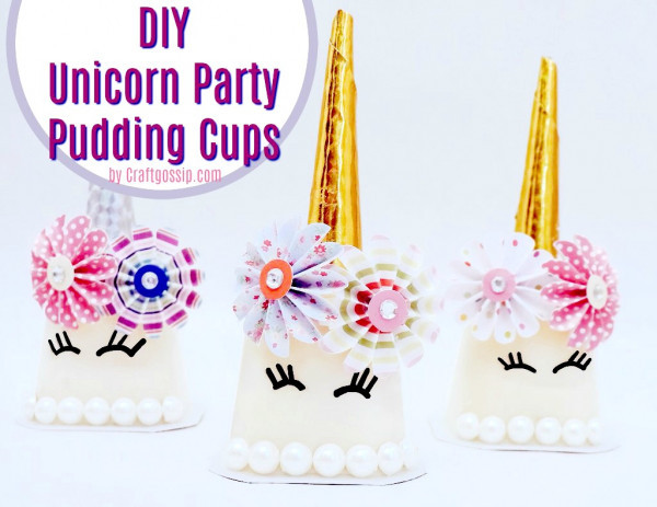 Unicorn Food Party Favor Ideas
 Party Food – Unicorn Pudding Cups – Party Ideas