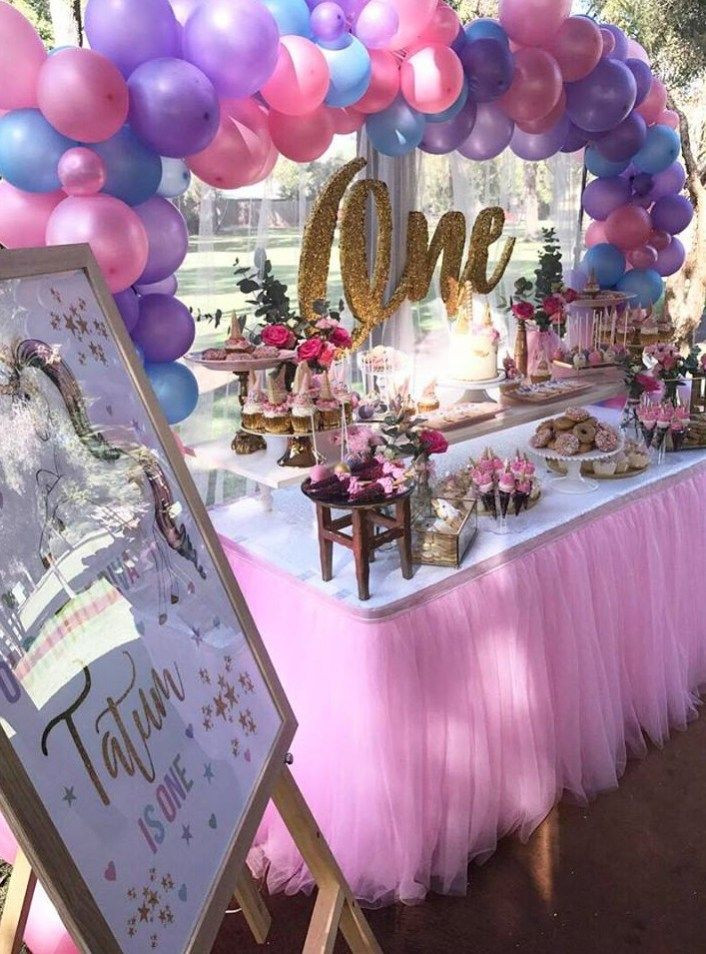 Unicorn Party Centerpiece Ideas
 Magical Unicorn First Birthday Party