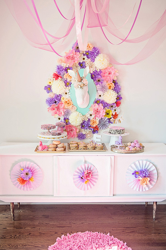 Unicorn Party Table Ideas
 Sweet Tooth Dessert Table Unicorn Birthday Party