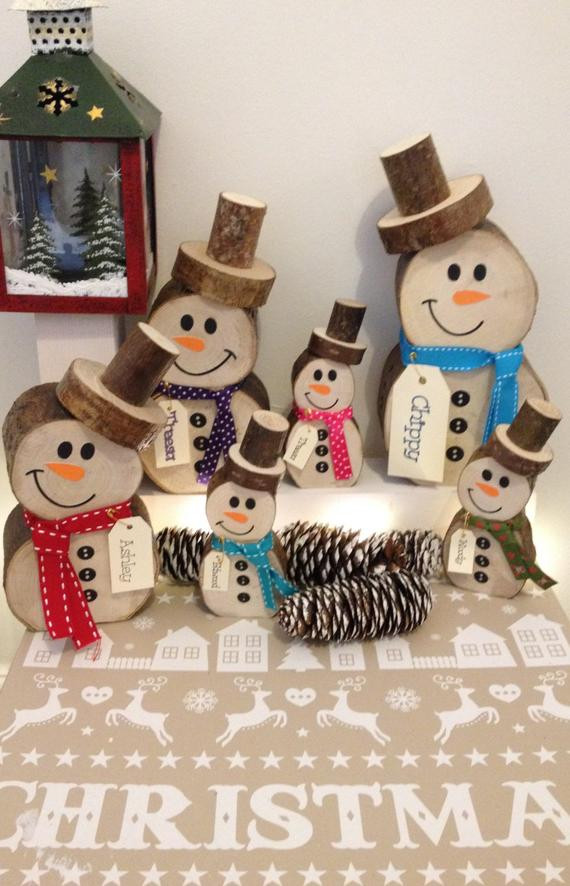 Unique Christmas Crafts
 Items similar to Handmade rustic Christmas snowman on Etsy