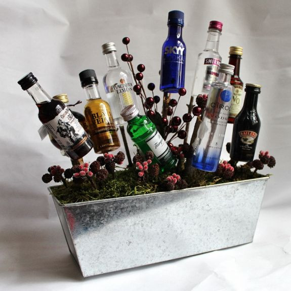 Unique Gift Baskets Ideas
 A Gift Basket of Booze DIY Gifts