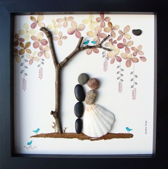 Unique Gift Ideas For Couples
 Unique WEDDING Gift Personalized Wedding Gift Pebble Art