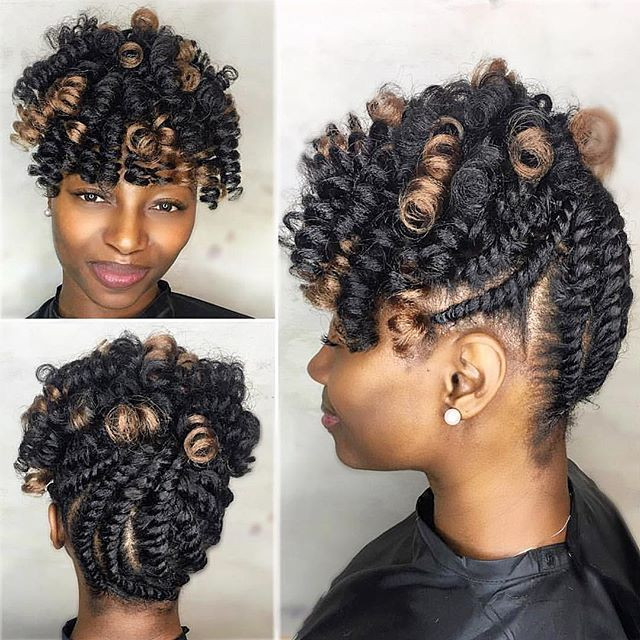 Updo Crochet Hairstyles
 Cute twisted updo with crochet hair in 2019