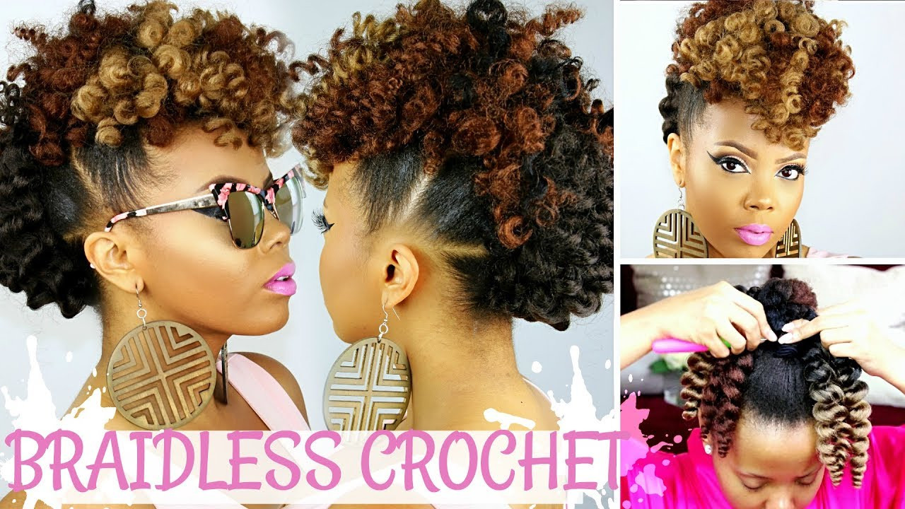 Updo Crochet Hairstyles
 BRAIDLESS CROCHET NO CORNROWS