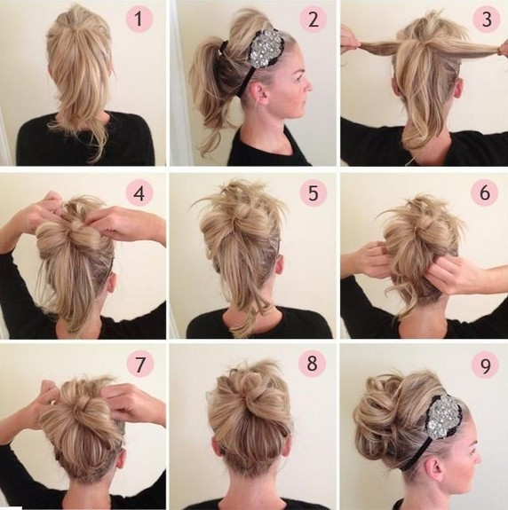 Updo Hairstyles Tutorial
 Updos Tutorial Beaded Headband Updo Hairstyle for Prom