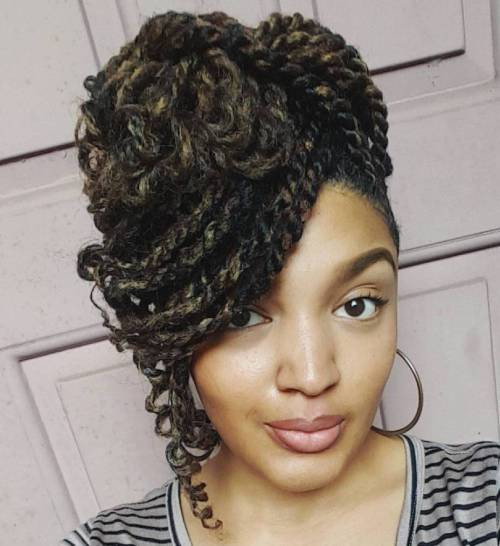 Updo Twist Hairstyles
 30 Hot Kinky Twist Hairstyles to Try in 2019