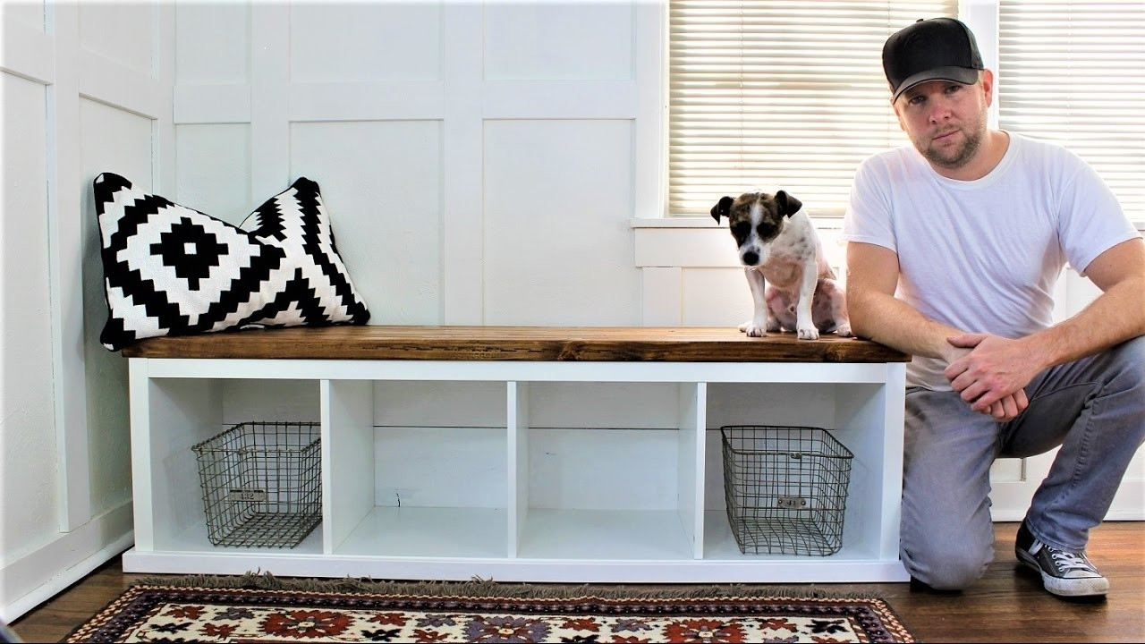 Used Storage Bench
 Ikea Hack – The Shiplap Style Storage Bench – Youtube with