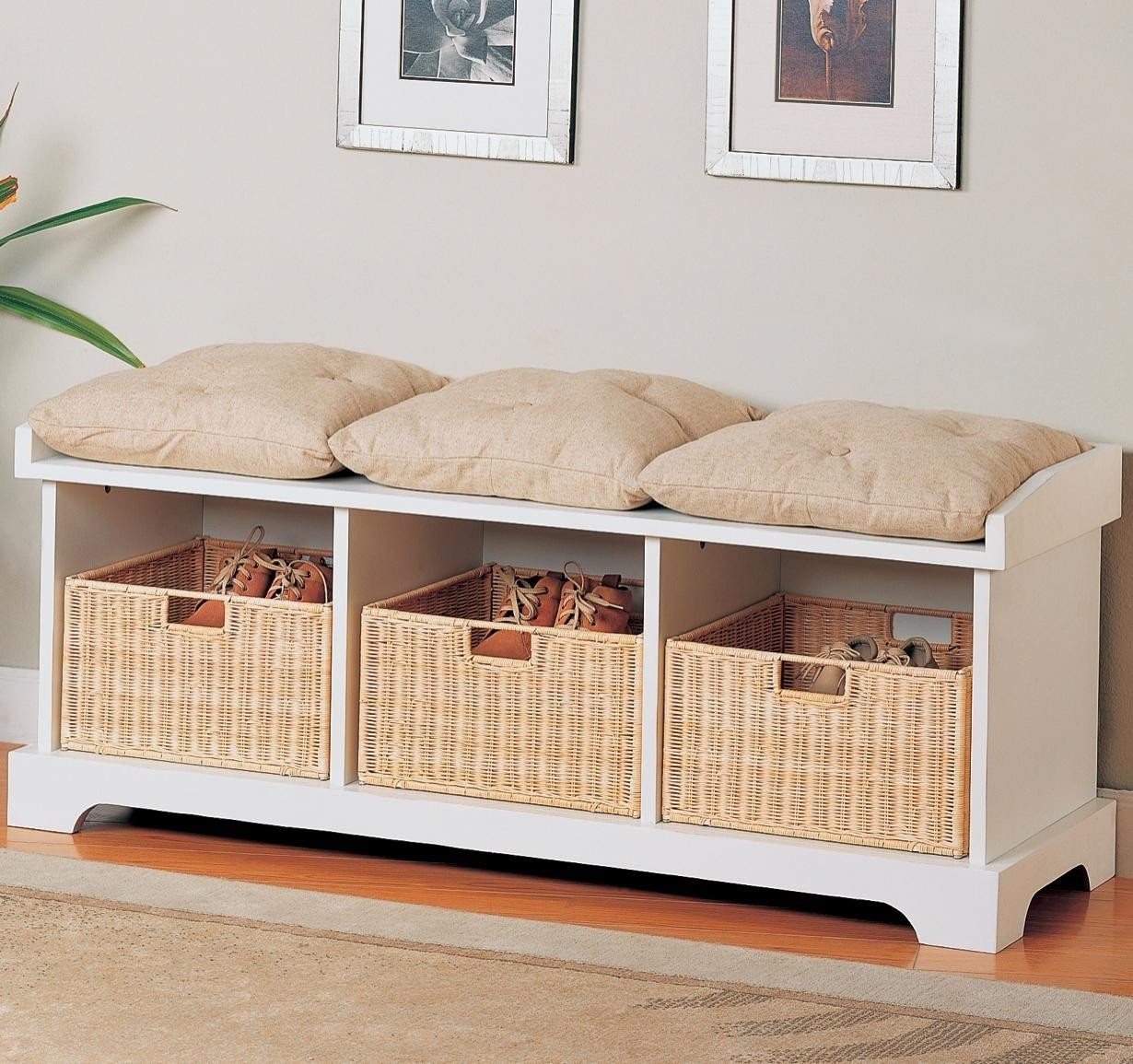 Used Storage Bench
 Cushioned Seating Storage Bench