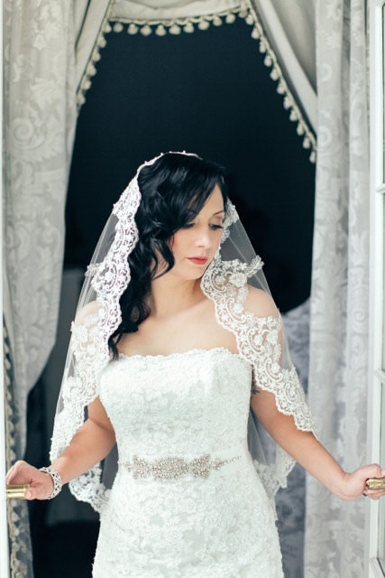 Used Wedding Veils
 Lace veil Mantilla Spanish bridal veil Wedding veil with