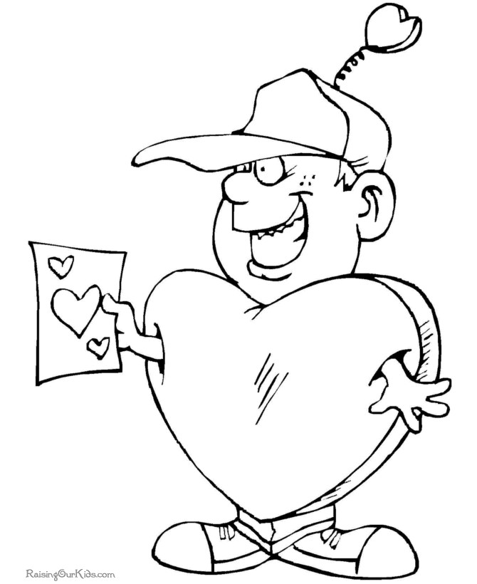 Valentine Coloring Pages For Boys
 Wallpapers Dekstop coloring pages of hearts with arrows