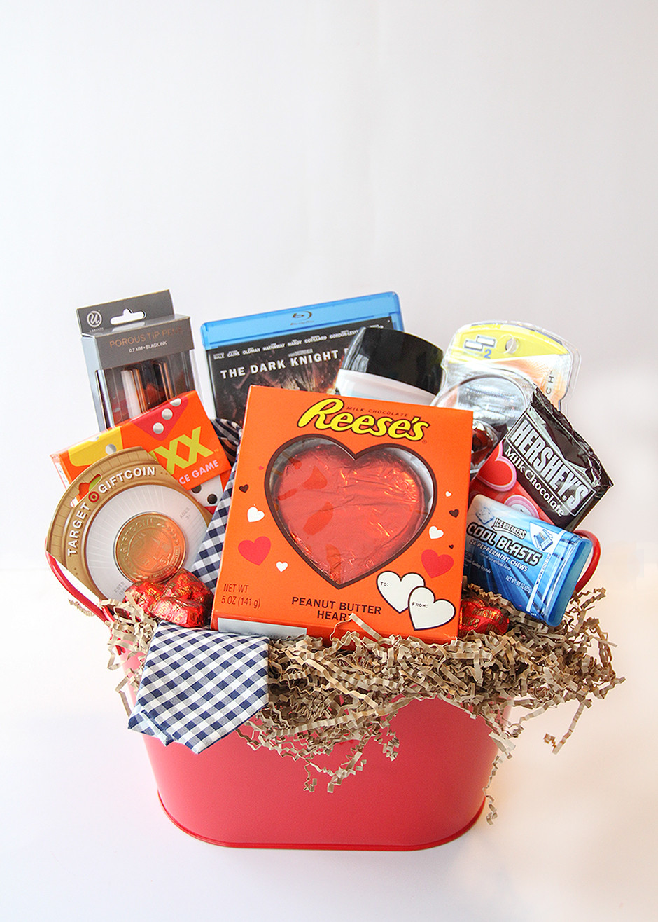 Valentine Day Gift Baskets Ideas
 Valentine s Day Gift Basket For Him Busy Mommy