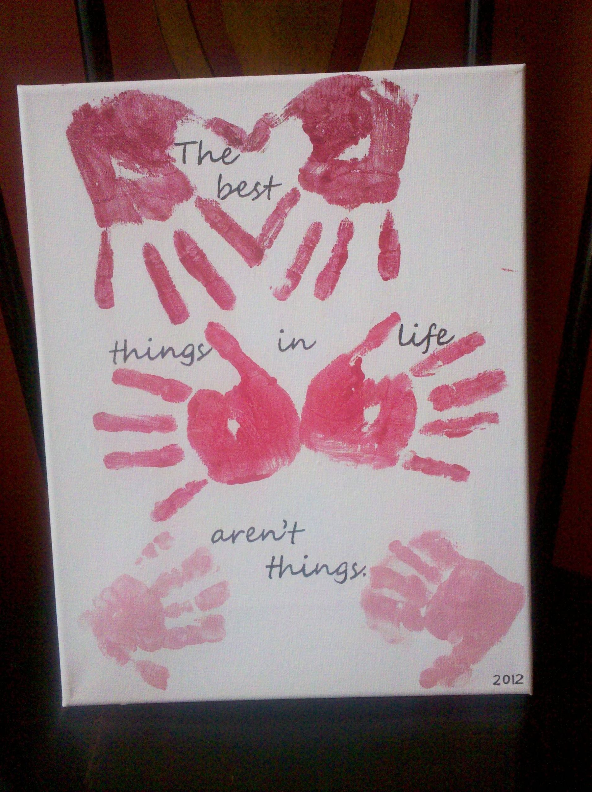 Valentine Gift From Baby To Dad
 Valentine s Day for dad Big kids can do handprints but