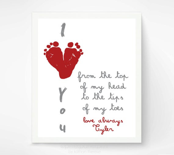 Valentine Gift From Baby To Dad
 Valentines Day Gift for New Dad Gift for by PitterPatterPrint