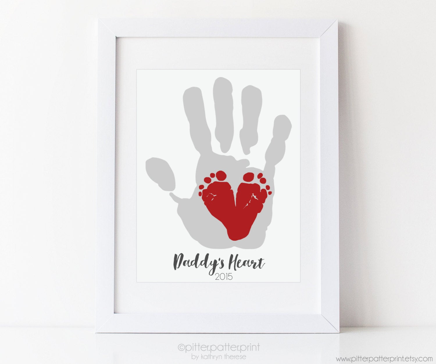 Valentine Gift From Baby To Dad
 Valentines Day Gift for New Dad Baby Footprint & Daddy