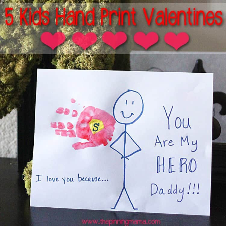 Valentine Gift Ideas For Dad
 5 Kids Homemade Hand Print Valentine Ideas