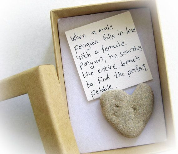 Valentine Gift Ideas For Girlfriend
 Valentine s Card For Her Unique card heart shaped rock
