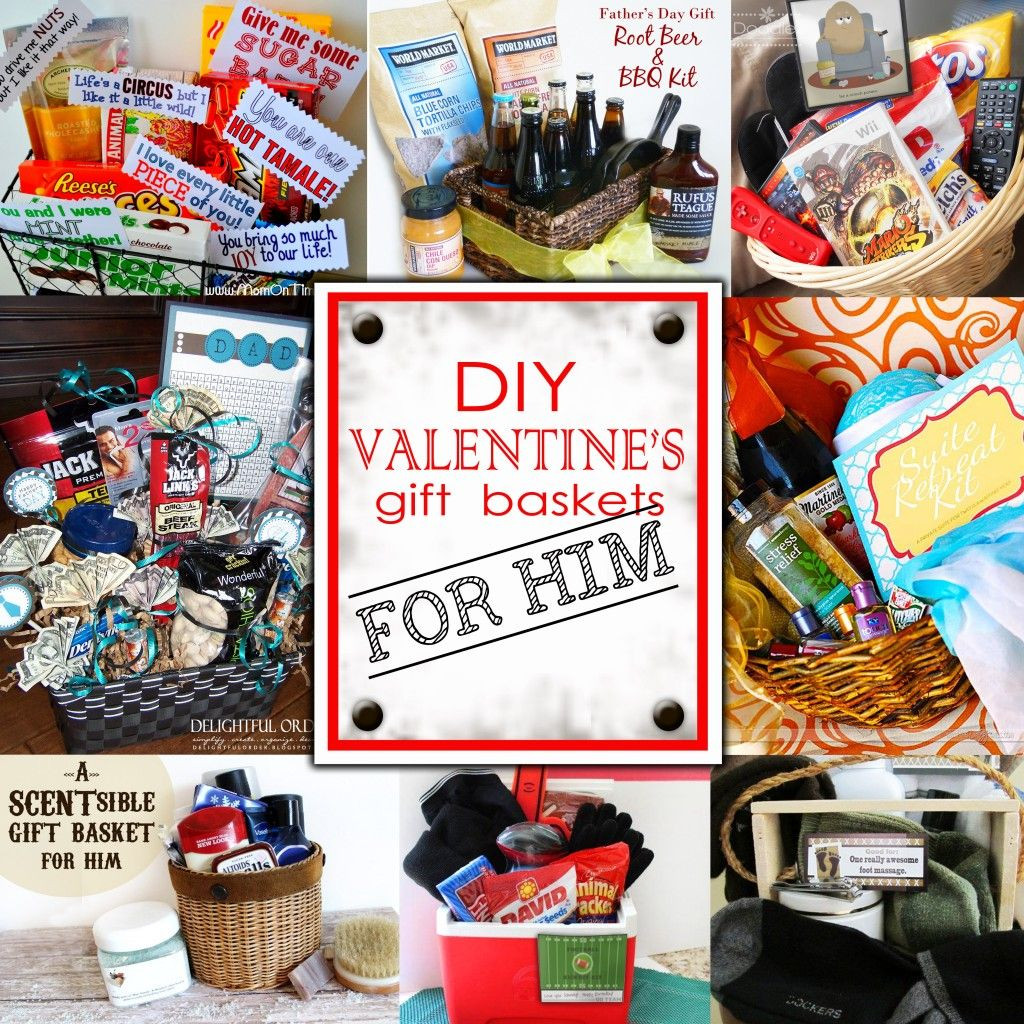 Valentine Gift Ideas For Him Homemade
 DIY Valentine s Day Gift Baskets for him