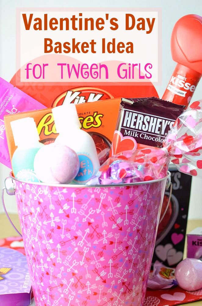 Valentine Gift Ideas For Teenage Daughter
 Valentine s Day Basket Idea for Tween Girls
