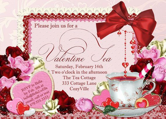 Valentine Tea Party Ideas
 1000 images about Tea Party Invitations on Pinterest