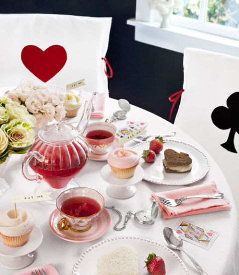 Valentine Tea Party Ideas
 Alice in Wonderland Tea Party Valentine s Day Party Ideas