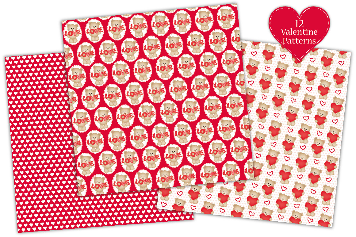 Valentine's Day Nail Ideas
 Valentine digital paper Valentine patterns Valentine s