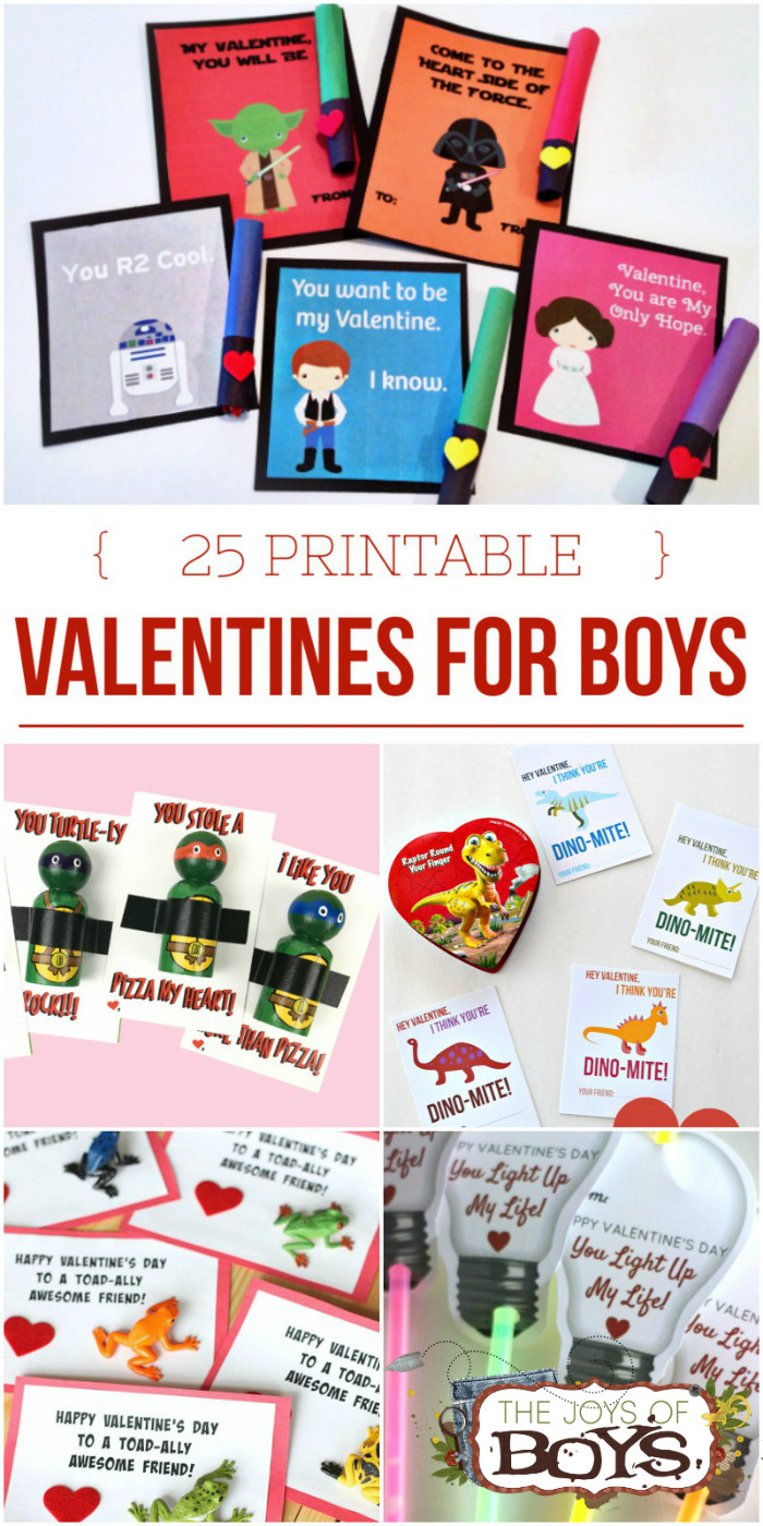 Valentines Day Gift Ideas For Boys
 25 Printable Valentines for Boys "Boy Approved" Valentines
