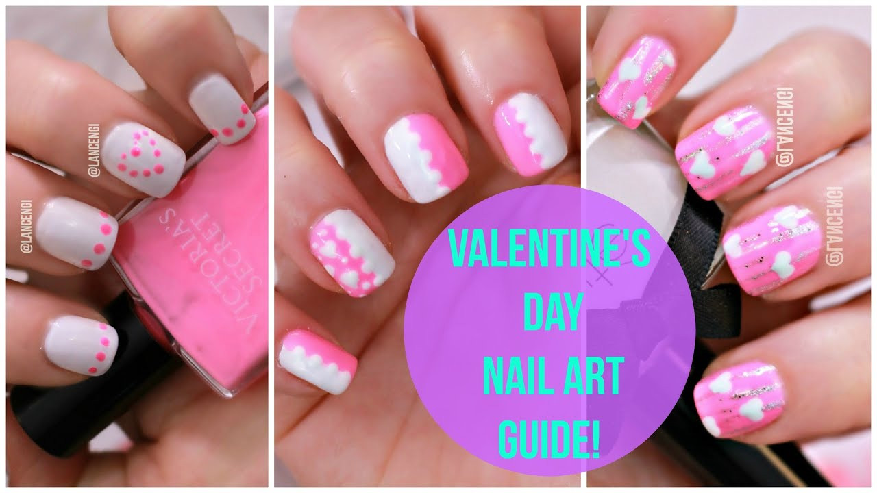Valentines Day Nail Ideas
 DIY Cute Beginners Nail Art 21 Valentines Day Pink