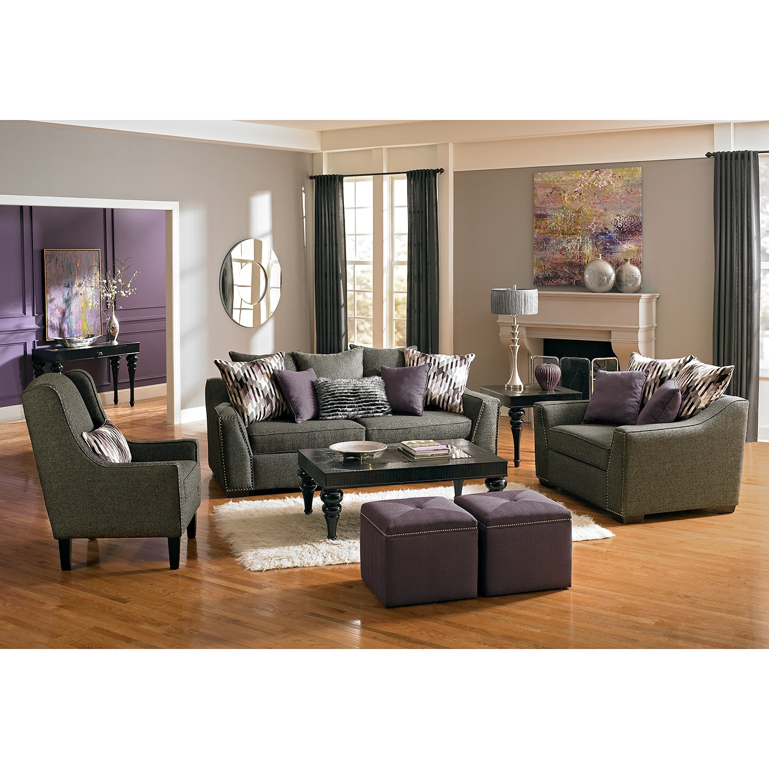 Value City Living Room Tables
 Ritz Sofa Gray