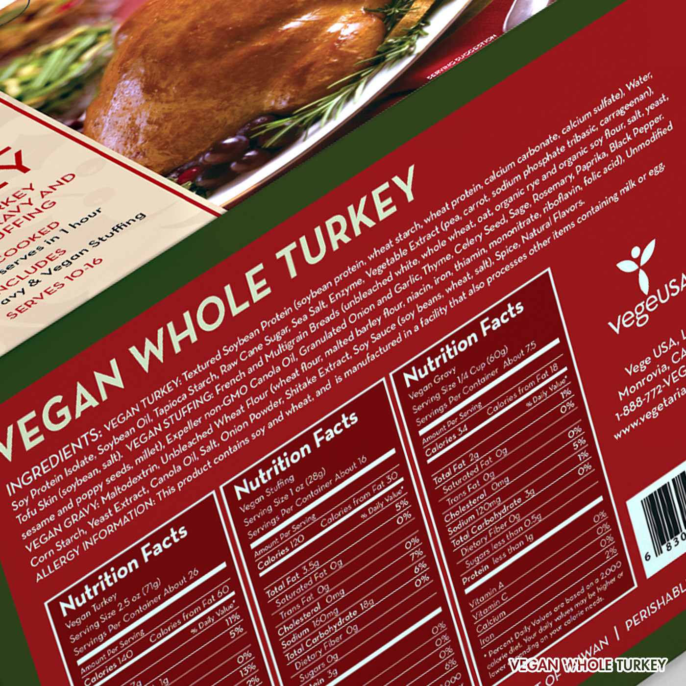 Vegan Whole Turkey
 Buy Vegan Whole Turkey by Ve arian Plus MyrtleGreens