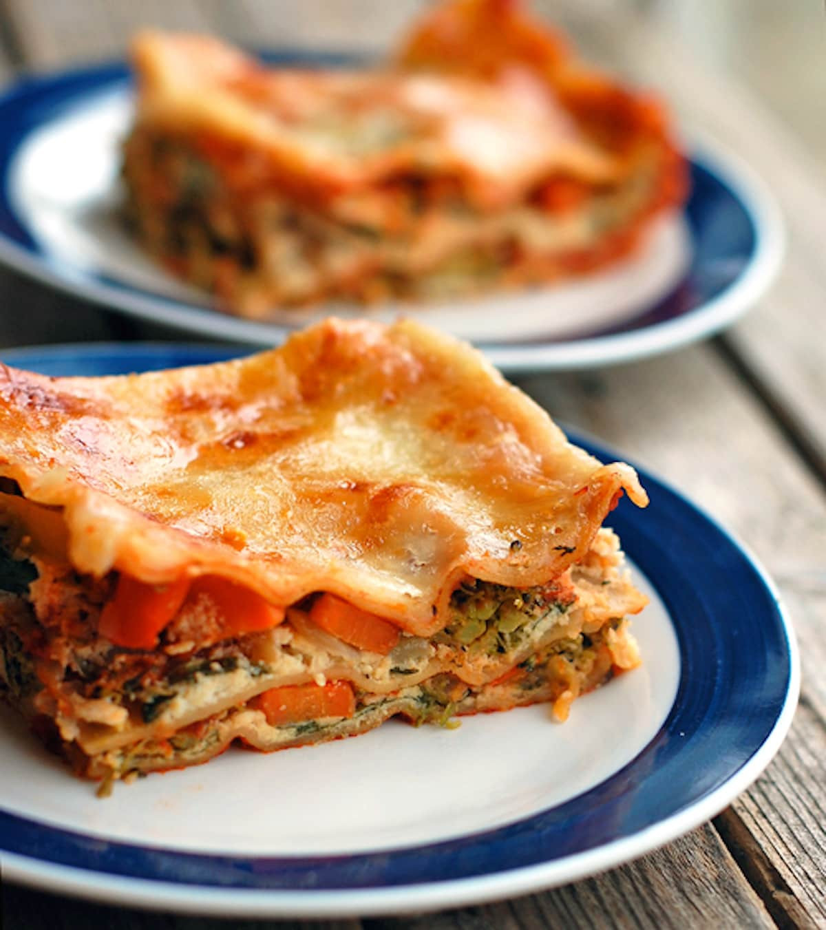 Vegetable Lasagna With White Sauce Carrots And Broccoli
 Skinny Veggie Lasagna Recipe Pinch of Yum