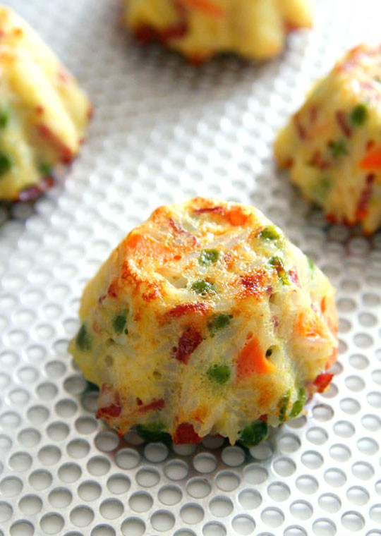 Vegetables Cake Recipes
 Rice & Ve able Cakes