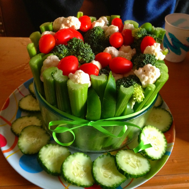 Vegetables Cake Recipes
 Ve able Birthday Cake Celery Green Pepper Broccoli