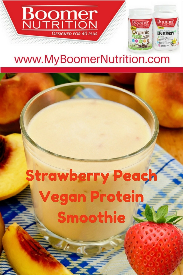 Vegetarian Protein Smoothies
 Strawberry Peach Vegan Protein Smoothie Boomer Nutrition